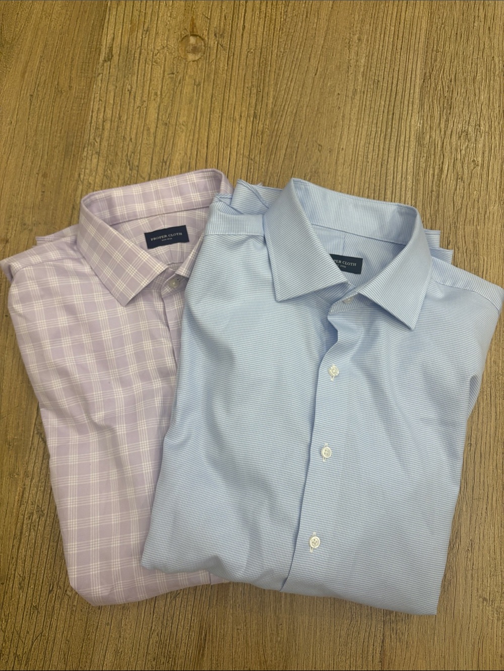 Proper Cloth Light Blue & Lavender Men’s Dress Shirts - Twin Pack